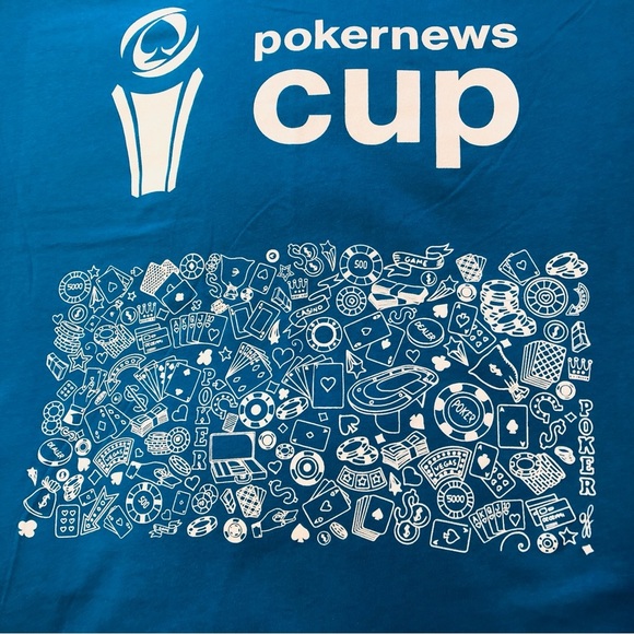 💜3/$30 Unisex 3X Turquoise Poker News Cup T shirt - Picture 2 of 8